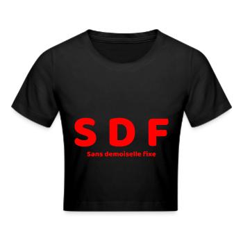 Humor - Croppad T-shirt - svart - Fram - Marisol (170cm)
