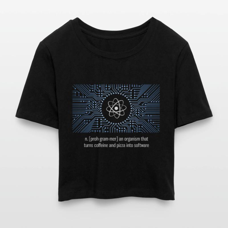 nerd programmierer urknall platine CPU pc code LOL Frauen Cropped T-Shirt