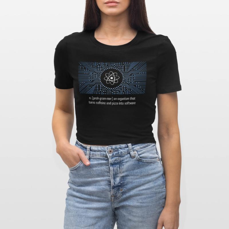 nerd programmierer urknall platine CPU pc code LOL Frauen Cropped T-Shirt