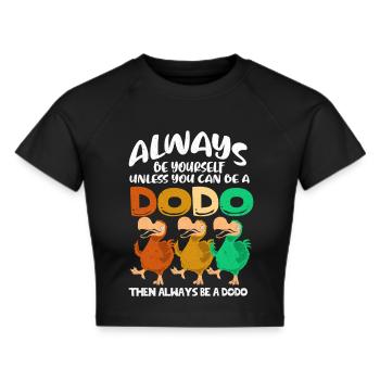 Dodo - Cropped T-Shirt - black - Front - Marisol (170cm)