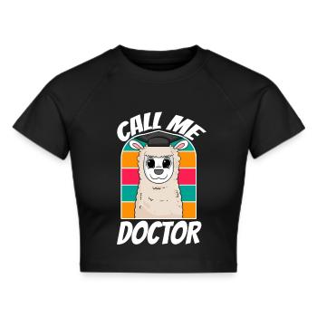 Thèse de doctorat Doctorat Doctorat - Crop top - noir - Devant - Marisol (170cm)