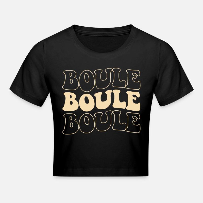 Boules de boules pour Boules Boules Boules Pétanque Boule - Crop top - noir
