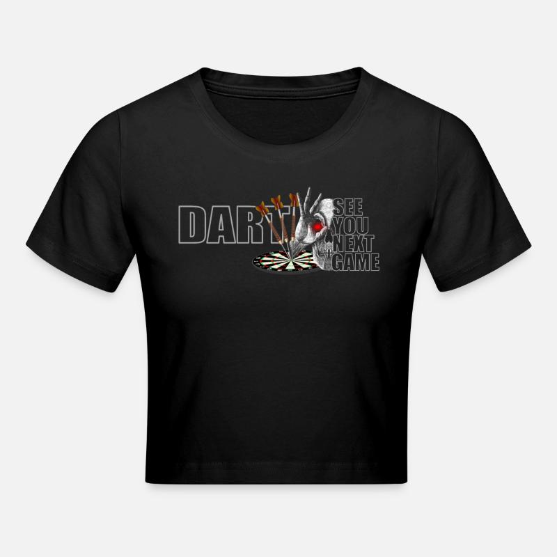 Dart Skull See You Next Game, Dartdesign Darts - Crop top - noir