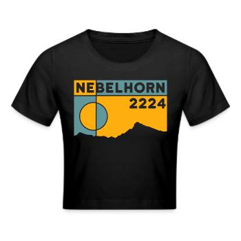 Nebelhorn Finisher Besteigung Wandern Andenken - Frauen Cropped T-Shirt - Schwarz - Vorne - Marisol (170cm)