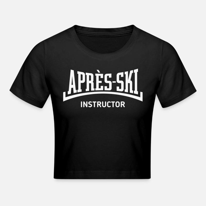 Après-Ski Instructor (Concave / Après Ski / B) - Cropped T-Shirt - black