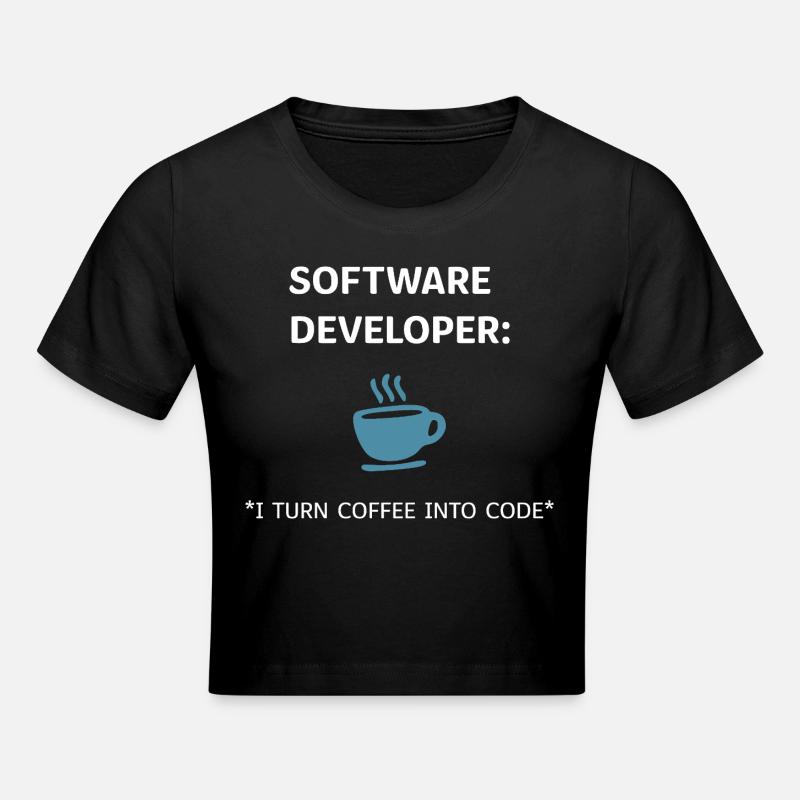 Software Developer - Coffee Edition - Frauen Cropped T-Shirt - Schwarz