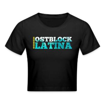 Ostblock Latina Kasachin Kasachstan Geschenk - Frauen Cropped T-Shirt - Schwarz - Vorne - Marisol (170cm)