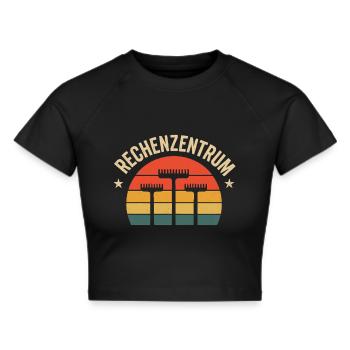 Rechenzentrum Retro Gärtner Design - Frauen Cropped T-Shirt - Schwarz - Vorne - Marisol (170cm)