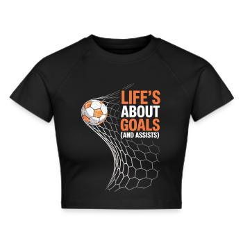 La vie, c’est comme le football – Buts et passes décisives - Crop top - noir - Devant - Marisol (170cm)