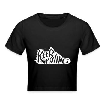 Sport Laufen Läufer - Frauen Cropped T-Shirt - Schwarz - Vorne - Marisol (170cm)