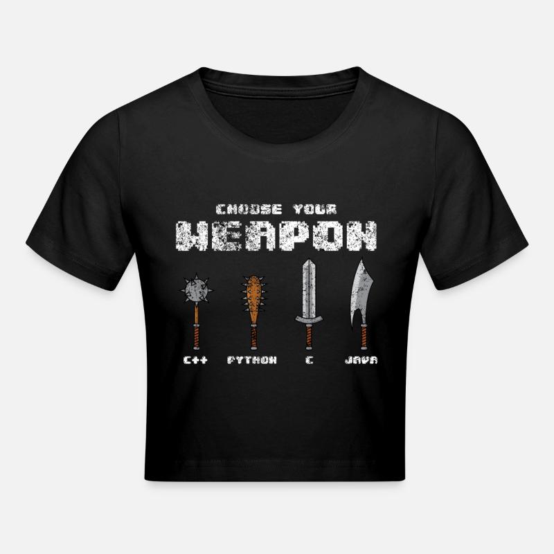 C ++ Phyton C Java-softwareprogrammer Coder Joke - Cropped T-Shirt - sort