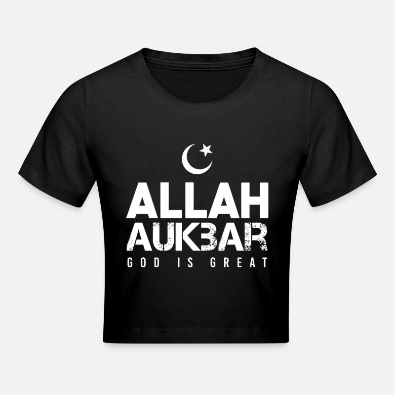 Allah dice - Maglietta crop - nero