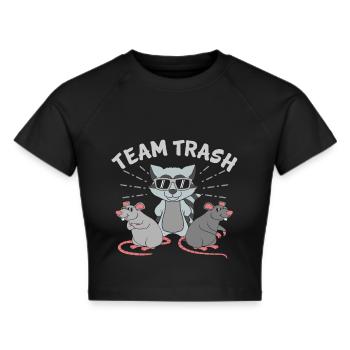 Team Trash Racoon Lover - Crop top - noir - Devant - Marisol (170cm)