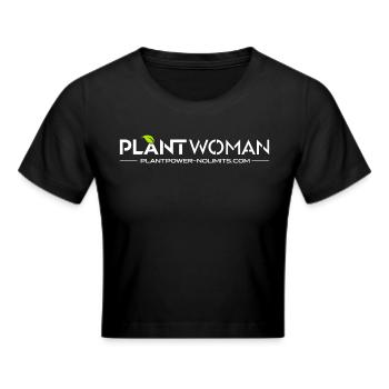 Femme Plante | Puissance de l’usine sans limites - Crop top - noir - Devant - Marisol (170cm)