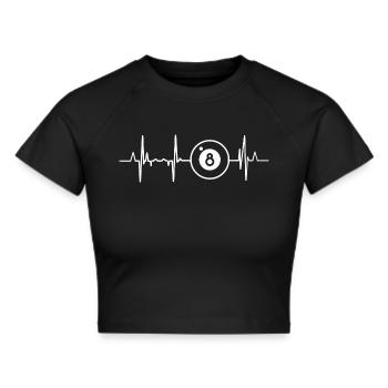 Billiards Heart palpitations - Cropped T-Shirt - black - Front - Marisol (170cm)