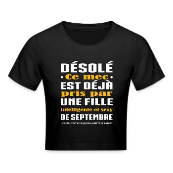 MEC PRIS PAR UNE FILLE DE SEPTEMBRE - Crop top - noir - Devant - Marisol (170cm)