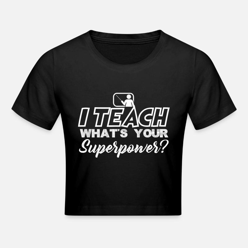 superpuissance enseignants - Crop top - noir