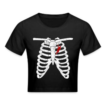 Handball Handballer Gift Gift Idea - Cropped T-Shirt - black - Front - Marisol (170cm)