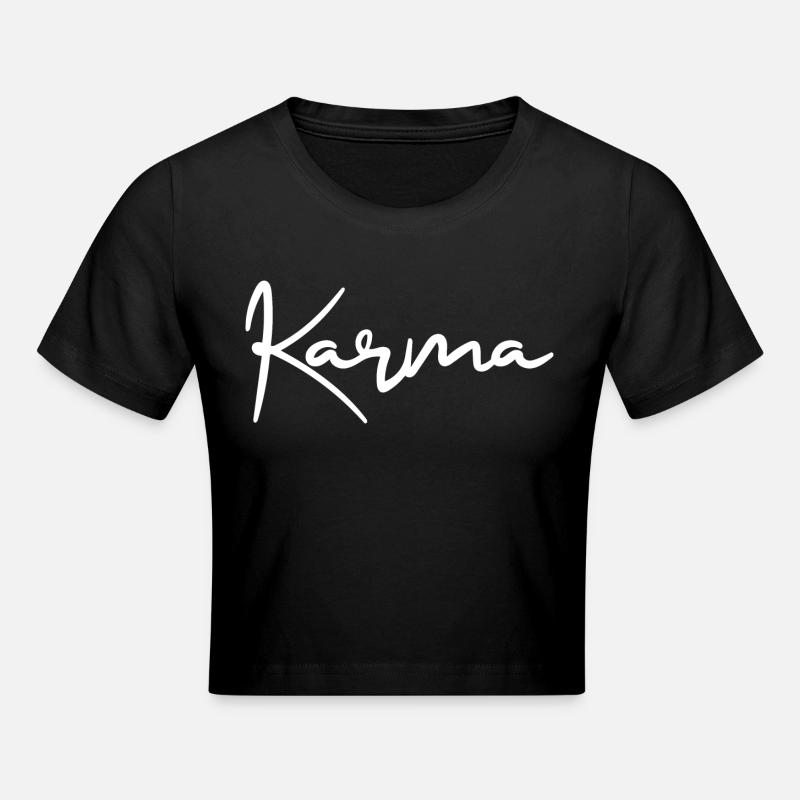 Karma - Cropped T-Shirt - black