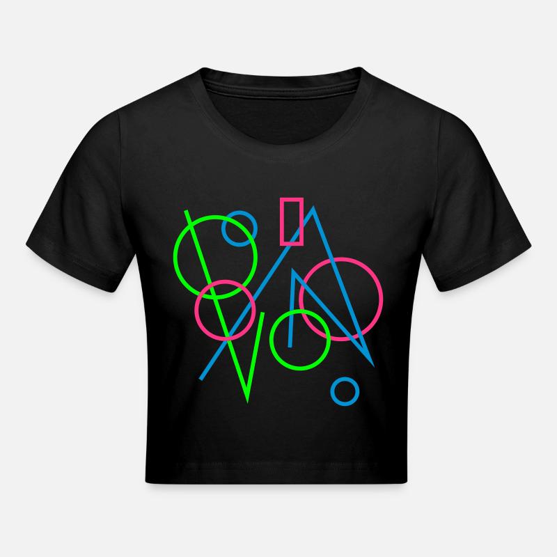 Les lignes et les formes - Crop top - noir