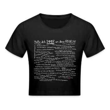2.0 Version Zombie Survival Regeln - Frauen Cropped T-Shirt - Schwarz - Vorne - Marisol (170cm)