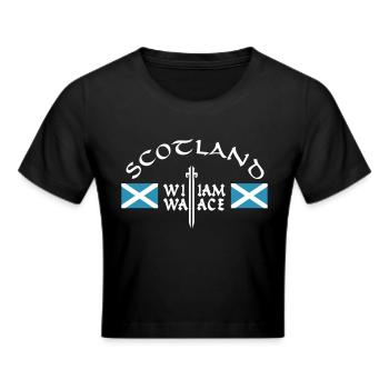 Scotland William Wallace - Frauen Cropped T-Shirt - Schwarz - Vorne - Marisol (170cm)