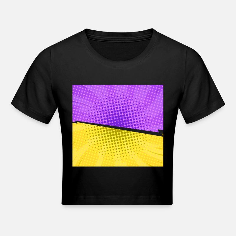 Jaune pourpre - Crop top - noir