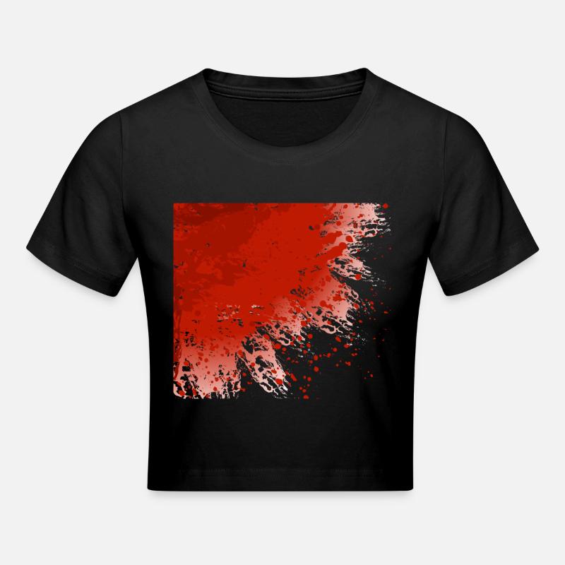 blood - Cropped T-Shirt - black
