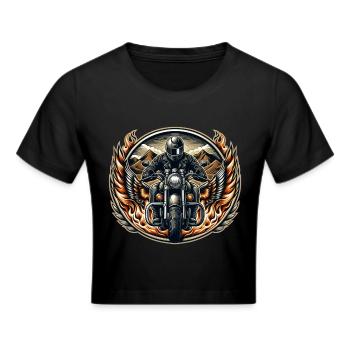 Logo de moto - Crop top - noir - Devant - Marisol (170cm)