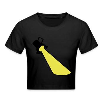 Scheinwerfer Spotlight - Frauen Cropped T-Shirt - Schwarz - Vorne - Marisol (170cm)