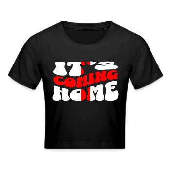 IT'S COMING HOME - Cropped T-Shirt - black - Front - Marisol (170cm)