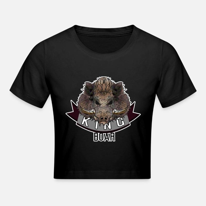 King Boar - punainen nauha - Napapaita - musta
