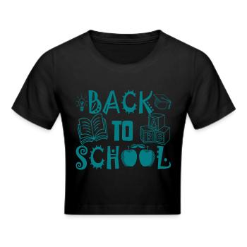 Back to School - Cropped T-Shirt - black - Front - Marisol (170cm)