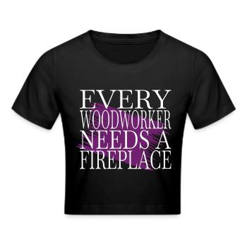 dad cool logging lumberjackwoodworking cutter - Frauen Cropped T-Shirt - Schwarz - Vorne - Marisol (170cm)