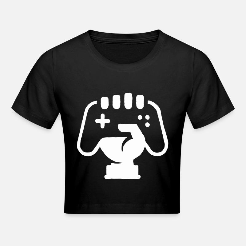 J'aime les jeux, le jeu de contrôleur de console - Crop top - noir