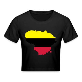 Lithuania - Cropped T-Shirt - black - Front - Marisol (170cm)
