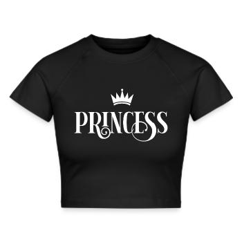 Princess white - Princess - Cropped T-Shirt - black - Front - Marisol (170cm)