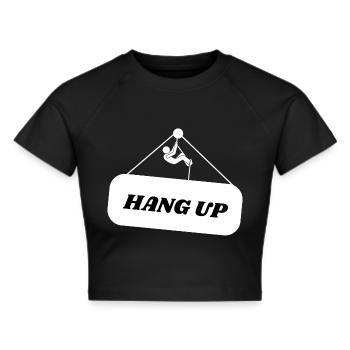 Hang Up - Frauen Cropped T-Shirt - Schwarz - Vorne - Marisol (170cm)