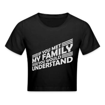 you would understand quote - Cropped T-Shirt - black - Front - Marisol (170cm)