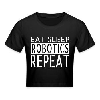funny quote mechanical robotics engineer cool - Cropped T-Shirt - black - Front - Marisol (170cm)