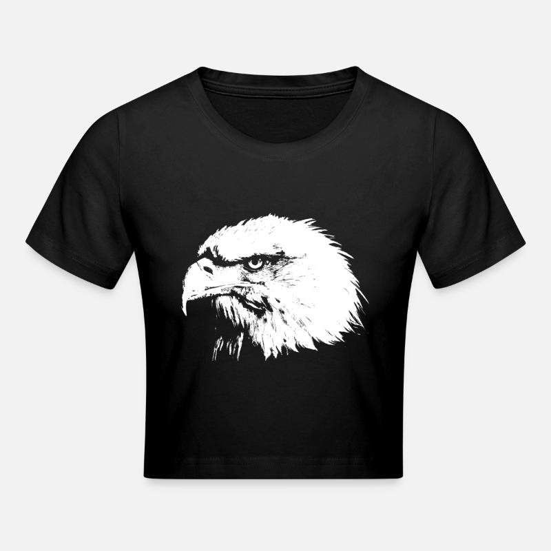 tête d'aigle - Crop top - noir