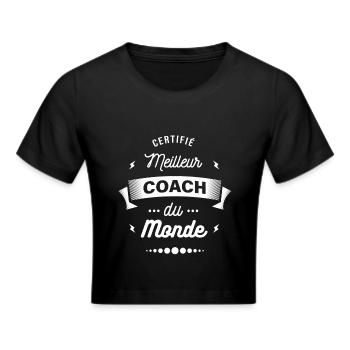 CERTIFIÉ MEILLEUR COACH DU MONDE - Crop top - noir - Devant - Marisol (170cm)