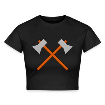 Axe - Cropped T-Shirt - black - Front - Marisol (170cm)