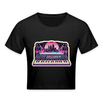 Synthétiseur Neon City - Crop top - noir - Devant - Marisol (170cm)