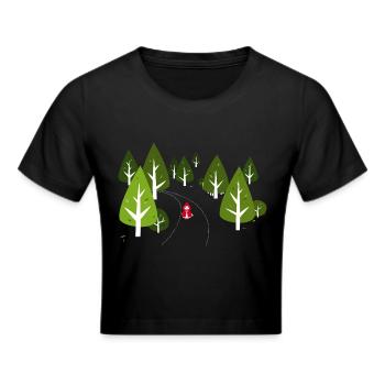 Rotkäppchen - Frauen Cropped T-Shirt - Schwarz - Vorne - Marisol (170cm)