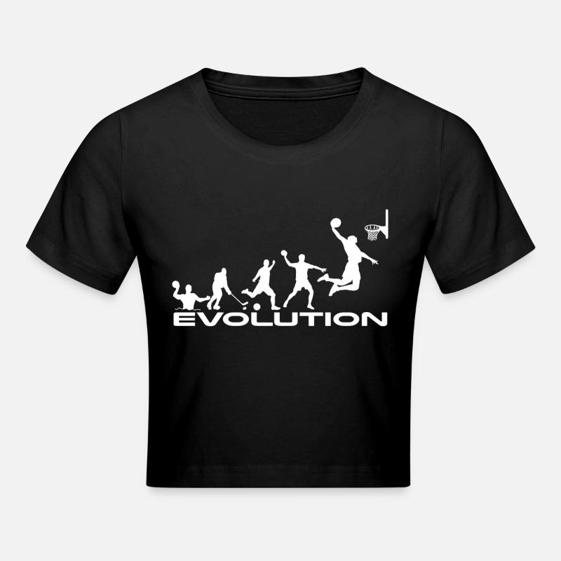 évolution de basket-ball - Crop top - noir