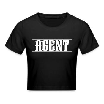 white Design Agent - Cropped T-Shirt - black - Front - Marisol (170cm)