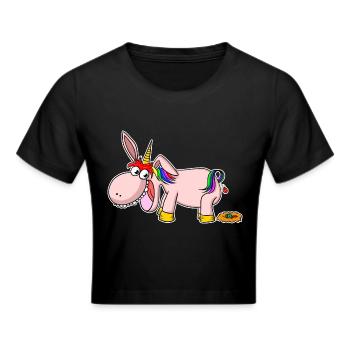 Les œufs de Pâques la licorne de Pâques caca - Crop top - noir - Devant - Marisol (170cm)