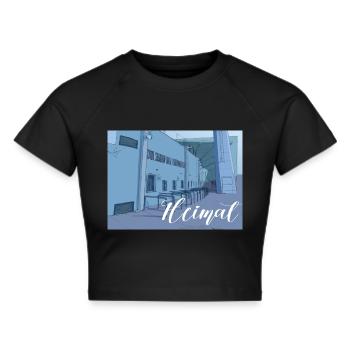 Giesing // Illustration - Frauen Cropped T-Shirt - Schwarz - Vorne - Marisol (170cm)