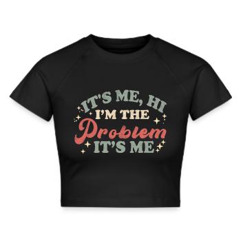 C’est moi salut je le problème c’est moi citation drôle - Crop top - noir - Devant - Marisol (170cm)